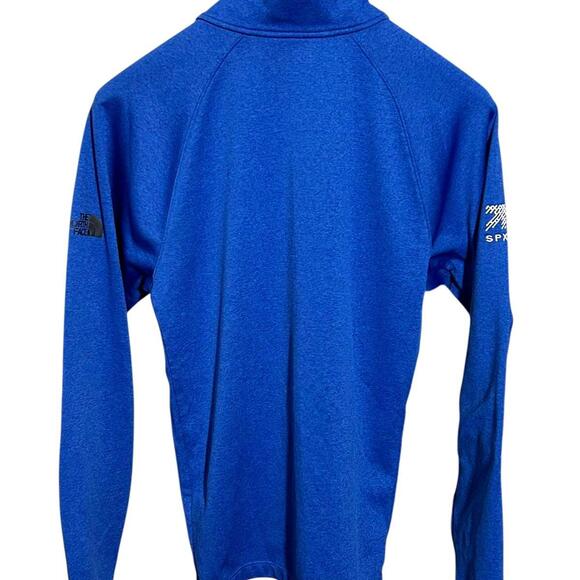 THE NORTH FACE® Canyon Flats Mens M Monster Blue Heather Zip-Up Fleece Jacket - Picture 4 of 9